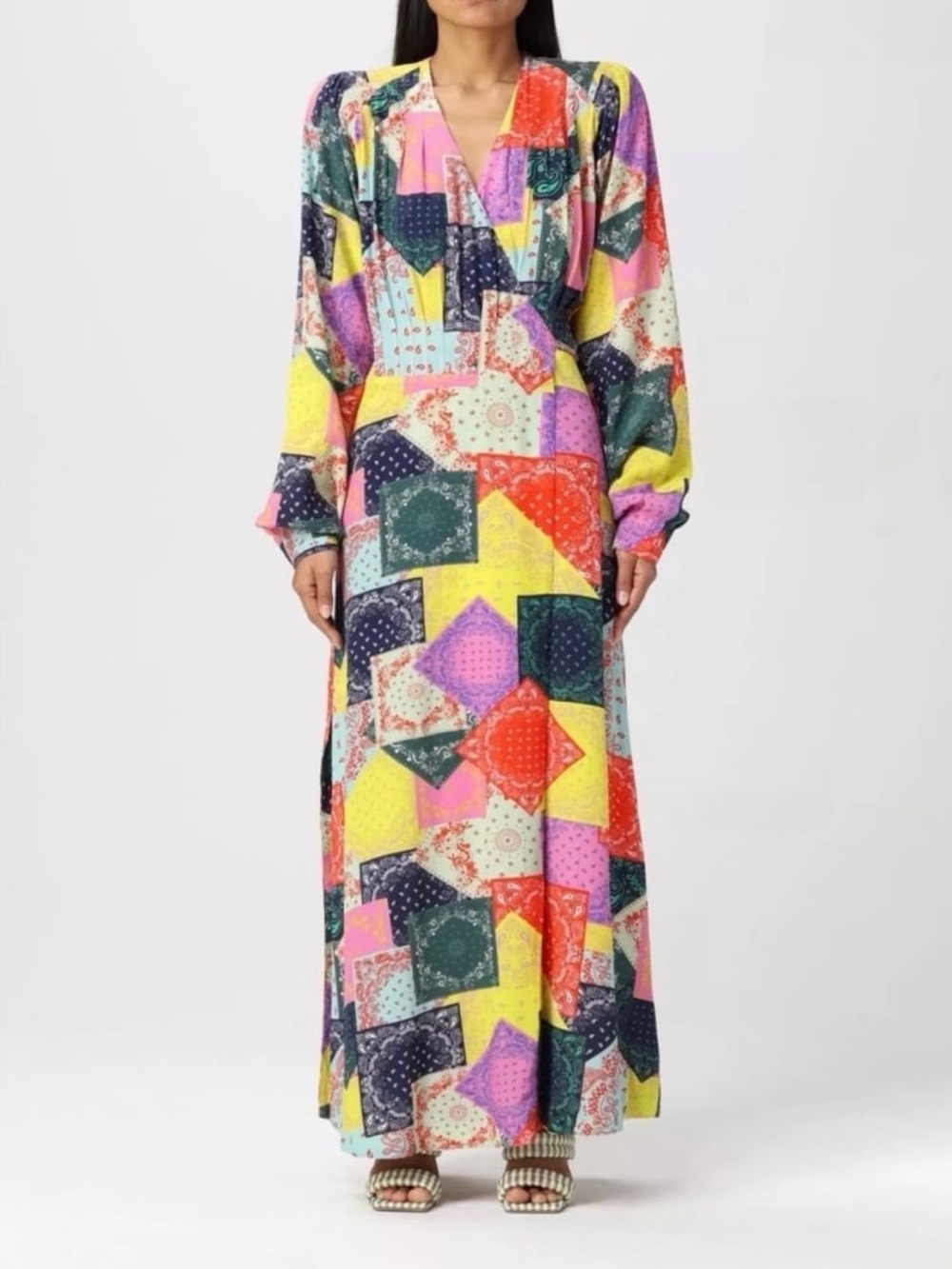 ROTATE ROTATE Allover
Printed V-Neck Dress FR 40